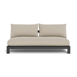 Pacific Aluminum 2 Seat Armless Sofa - Harbour - ShopHarbourOutdoor - PACA-06B-ALAST-BASIL-SIETAU