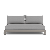 Pacific Aluminum 2 Seat Armless Sofa - Harbour - ShopHarbourOutdoor - PACA-06B-ALTAU-BAWHI-AGOPIE