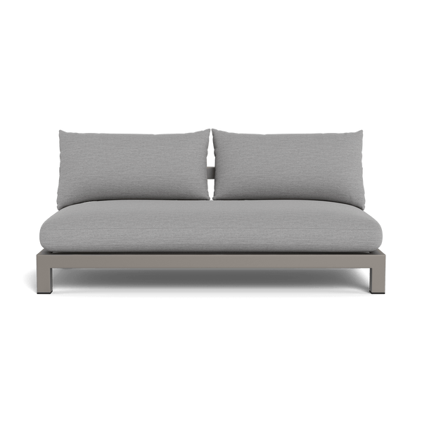 Pacific Aluminum 2 Seat Armless Sofa - Harbour - ShopHarbourOutdoor - PACA-06B-ALTAU-BAWHI-AGOPIE