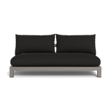 Pacific Aluminum 2 Seat Armless Sofa - Harbour - ShopHarbourOutdoor - PACA-06B-ALTAU-BAWHI-COPMID