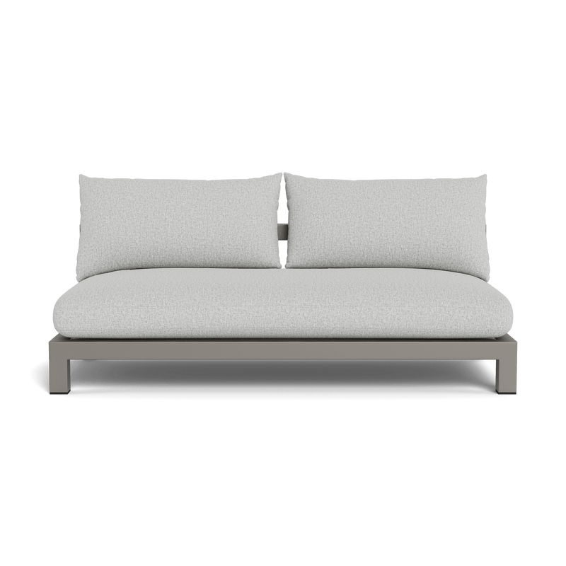 Pacific Aluminum 2 Seat Armless Sofa - Harbour - ShopHarbourOutdoor - PACA-06B-ALTAU-BAWHI-COPSAN