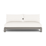 Pacific Aluminum 2 Seat Armless Sofa - Harbour - ShopHarbourOutdoor - PACA-06B-ALTAU-BAWHI-PANBLA