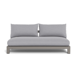 Pacific Aluminum 2 Seat Armless Sofa - Harbour - ShopHarbourOutdoor - PACA-06B-ALTAU-BAWHI-PANCLO