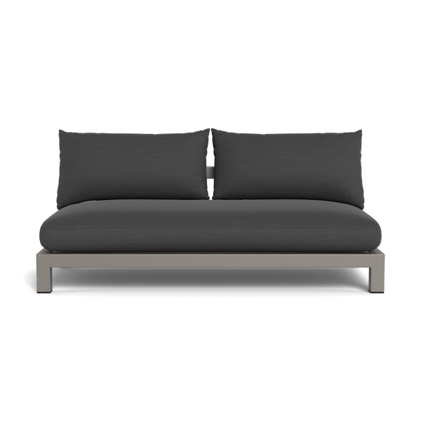 Pacific Aluminum 2 Seat Armless Sofa - Harbour - ShopHarbourOutdoor - PACA-06B-ALTAU-BAWHI-PANGRA