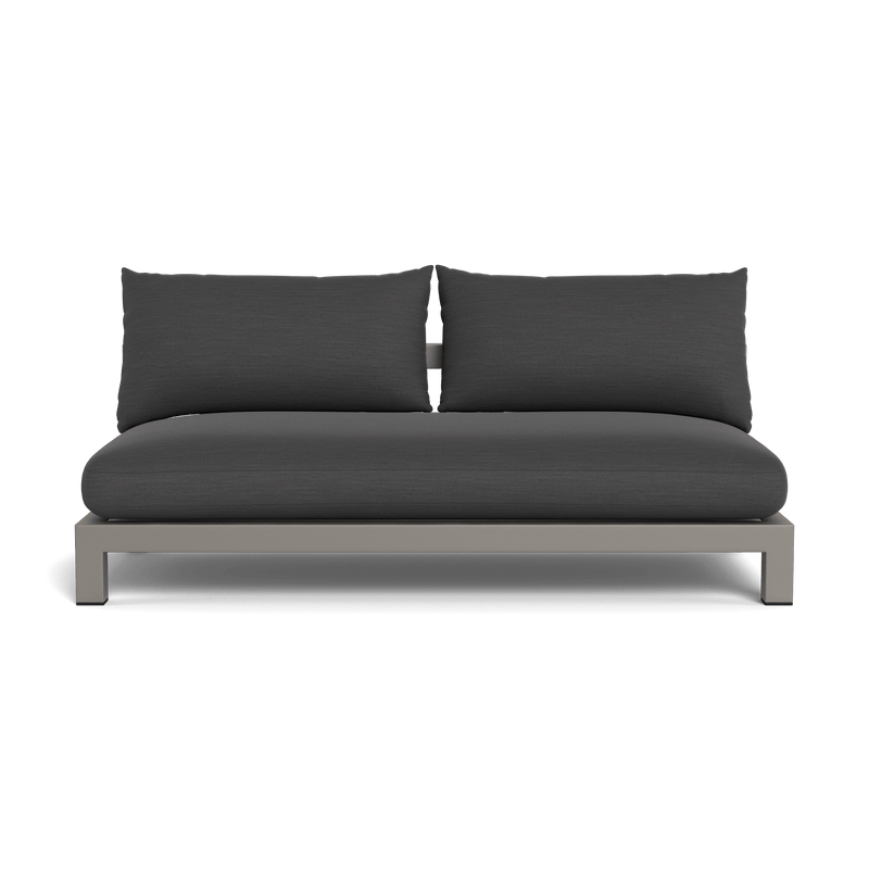 Pacific Aluminum 2 Seat Armless Sofa - Harbour - ShopHarbourOutdoor - PACA-06B-ALTAU-BAWHI-PANGRA