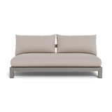 Pacific Aluminum 2 Seat Armless Sofa - Harbour - ShopHarbourOutdoor - PACA-06B-ALTAU-BAWHI-PANMAR