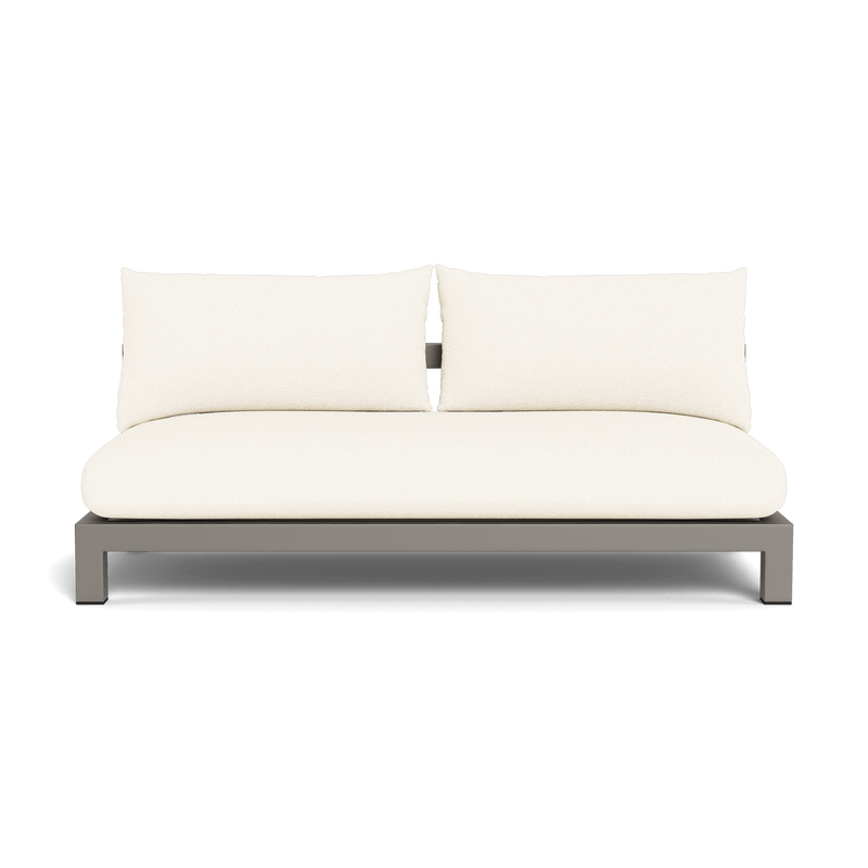 Pacific Aluminum 2 Seat Armless Sofa - Harbour - ShopHarbourOutdoor - PACA-06B-ALTAU-BAWHI-RIVIVO