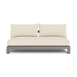 Pacific Aluminum 2 Seat Armless Sofa - Harbour - ShopHarbourOutdoor - PACA-06B-ALTAU-BAWHI-RIVSAN