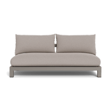 Pacific Aluminum 2 Seat Armless Sofa - Harbour - ShopHarbourOutdoor - PACA-06B-ALTAU-BAWHI-RIVSTO