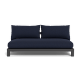 Pacific Aluminum 2 Seat Armless Sofa - Harbour - ShopHarbourOutdoor - PACA-06B-ALTAU-BAWHI-SIEIND