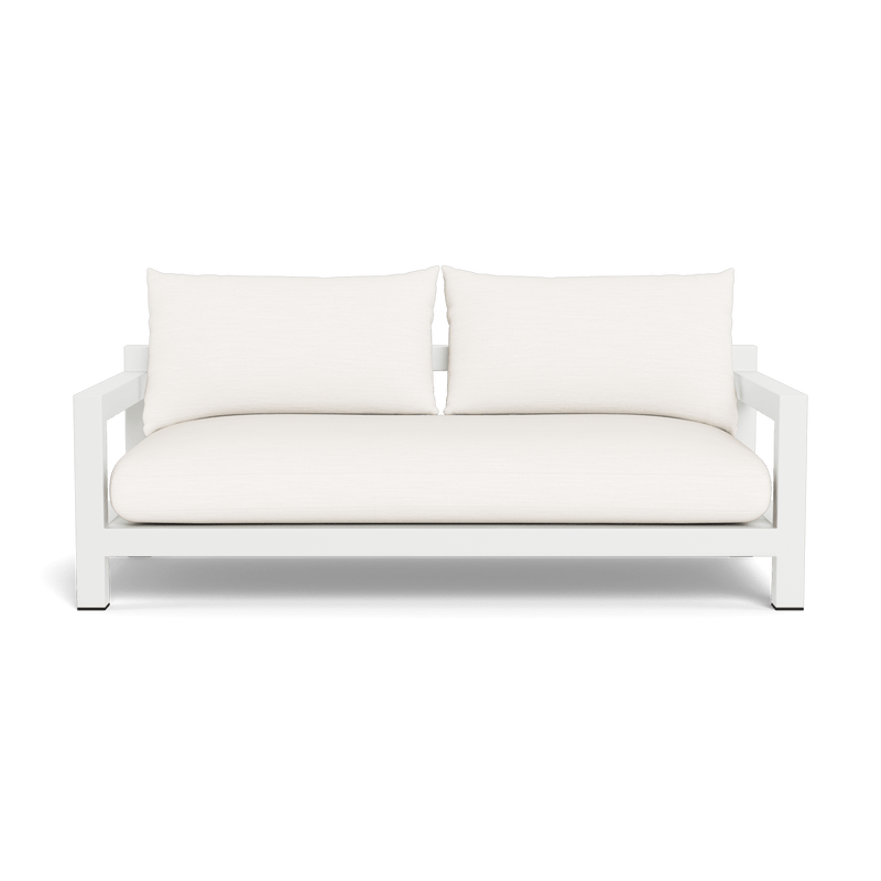 Pacific Aluminum 2 Seat Sofa - Harbour - ShopHarbourOutdoor - PACA-06A-ALWHI-BAWHI-PANBLA